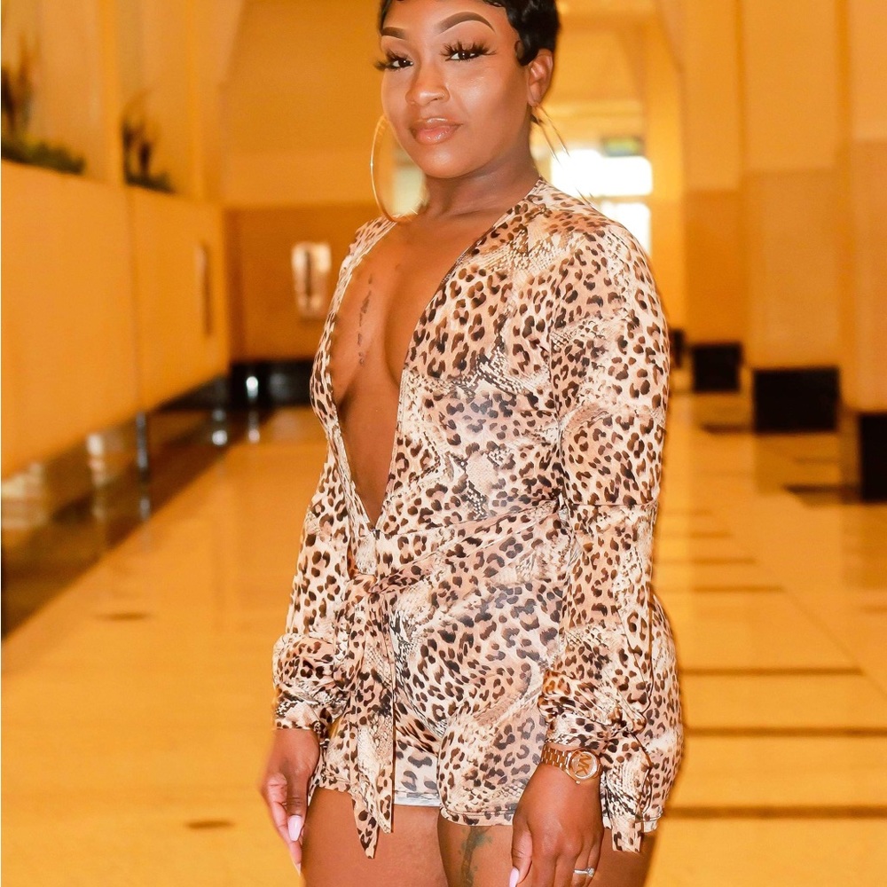 Cheetah romper